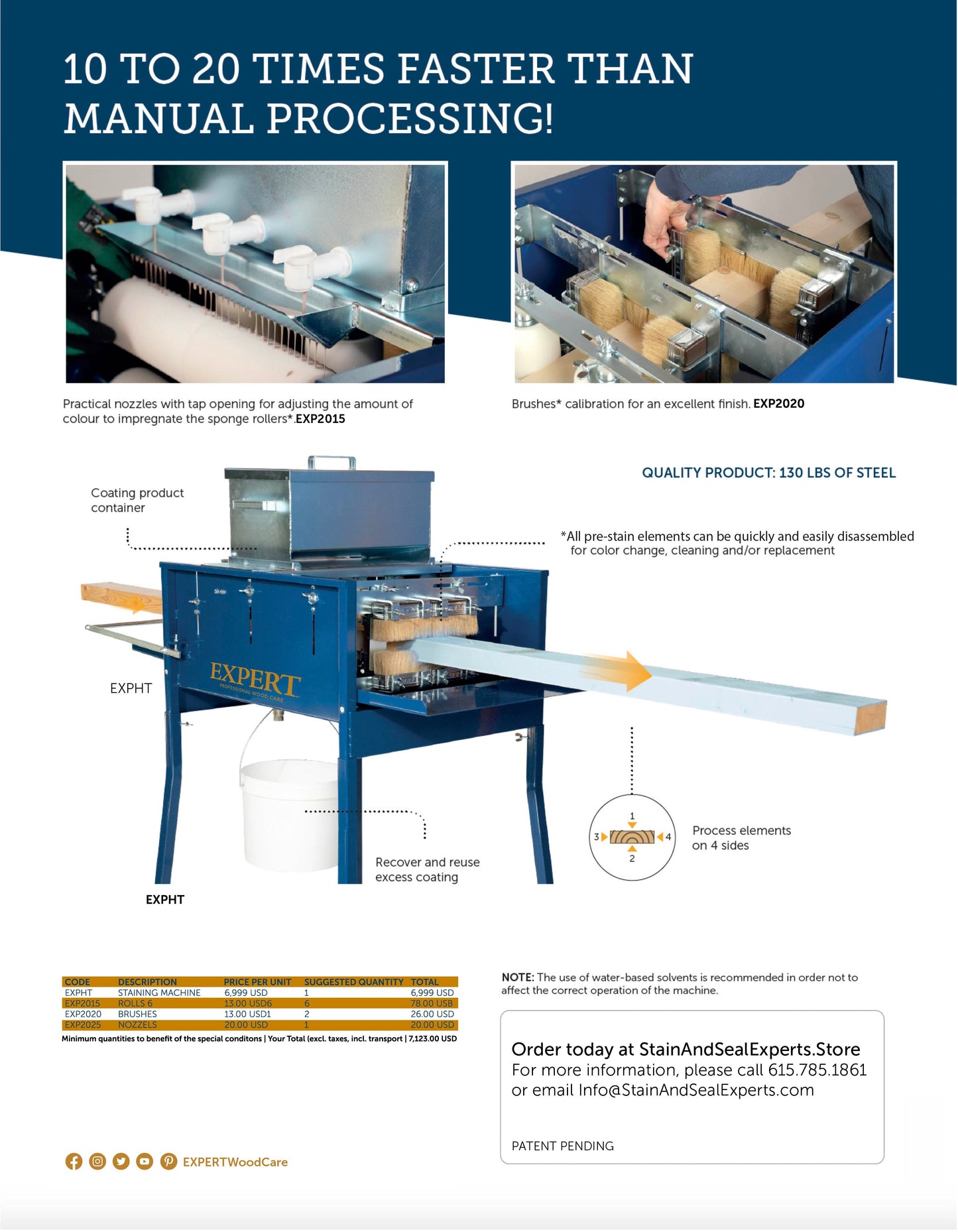 EXPERT Staining Machine for Lumber - Stain & Seal Experts Store