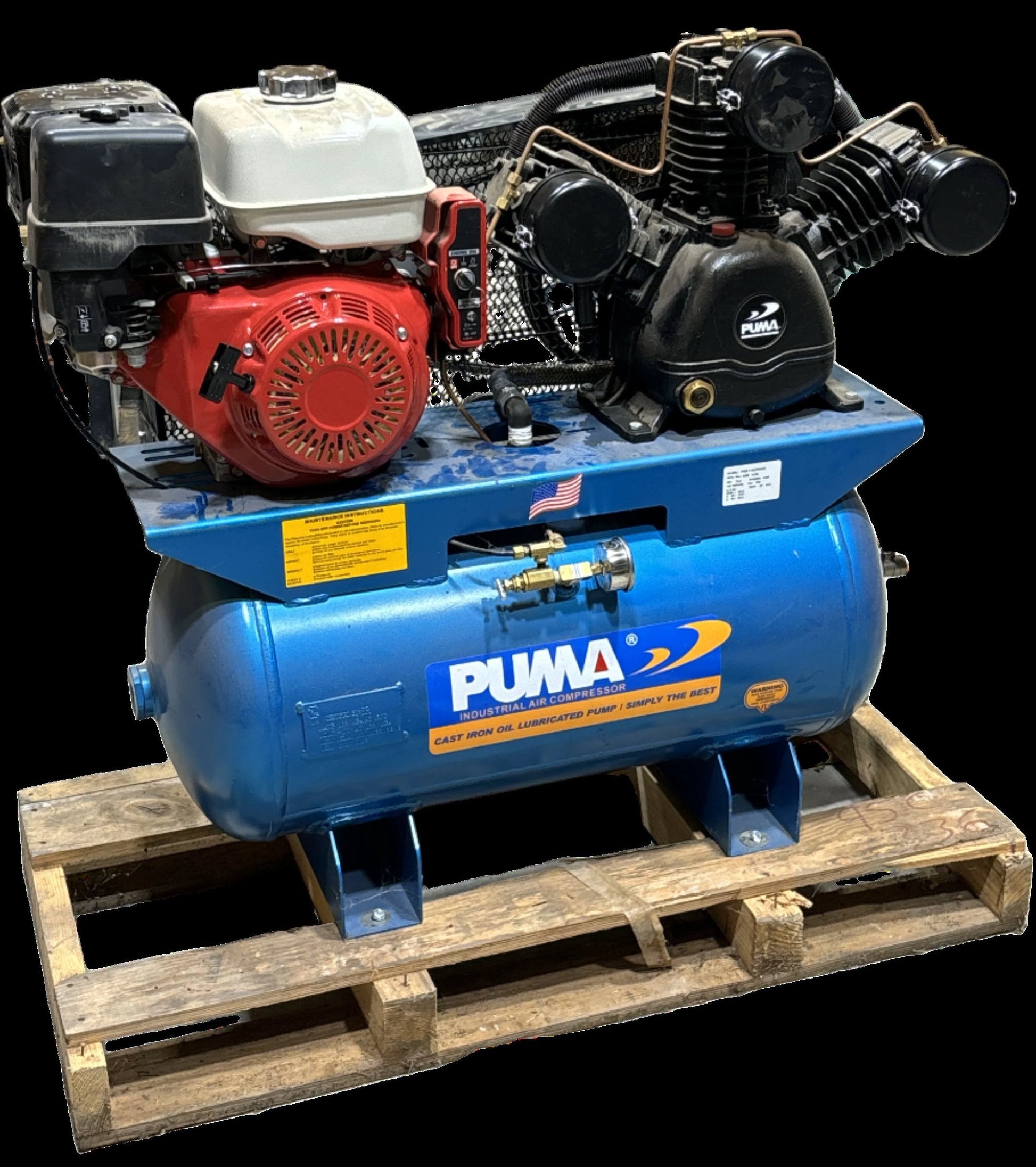 Puma Gas Air Compressor 38 CFM Mr. Fence Tools Puma Gas Air Compressor 38 CFM Mr. Fence Tools