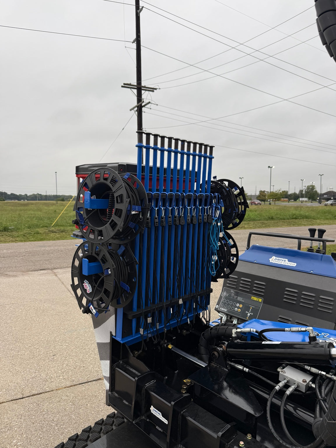 Fence Rex onboard tool and accessory storage rack