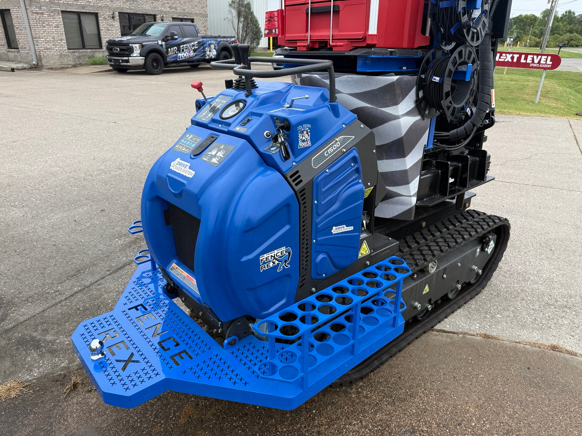 Fence Rex front platform and post holding rack