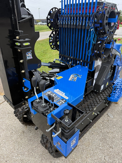 Fence Rex operator controls and post handling equipment